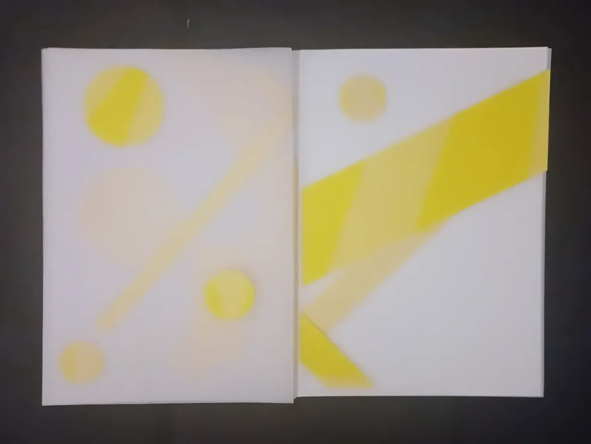 Jaune soleil — jeu de transparence — vue 9